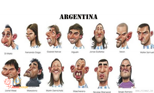 كاريكاتور بازيكنان آرژانتين